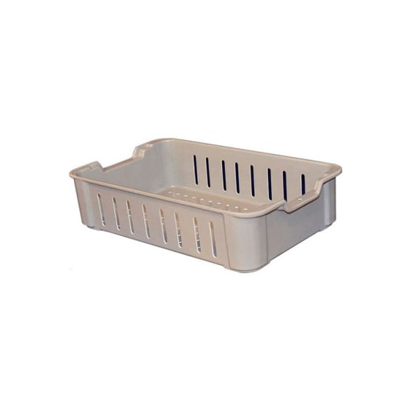 Mfg Tray Stackable Storage Wash Box, 17-3/4 in L x 10-1/2 in W x 4-1/8 in H, Gray, Fiberglass 8190485136 - main